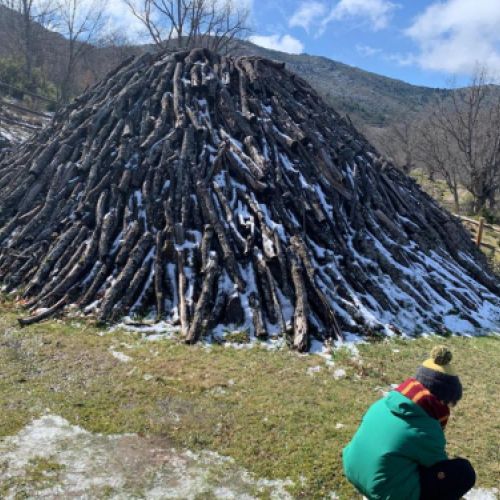 Recreación al aire libre frente al Museo Etnológico de La Hiruela